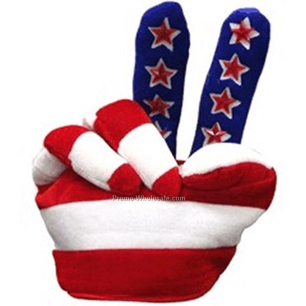 Adult Light Up Patriotic Peace Hat