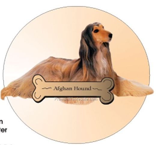 Afghan Hound Acrylic Coaster W/ Felt Back