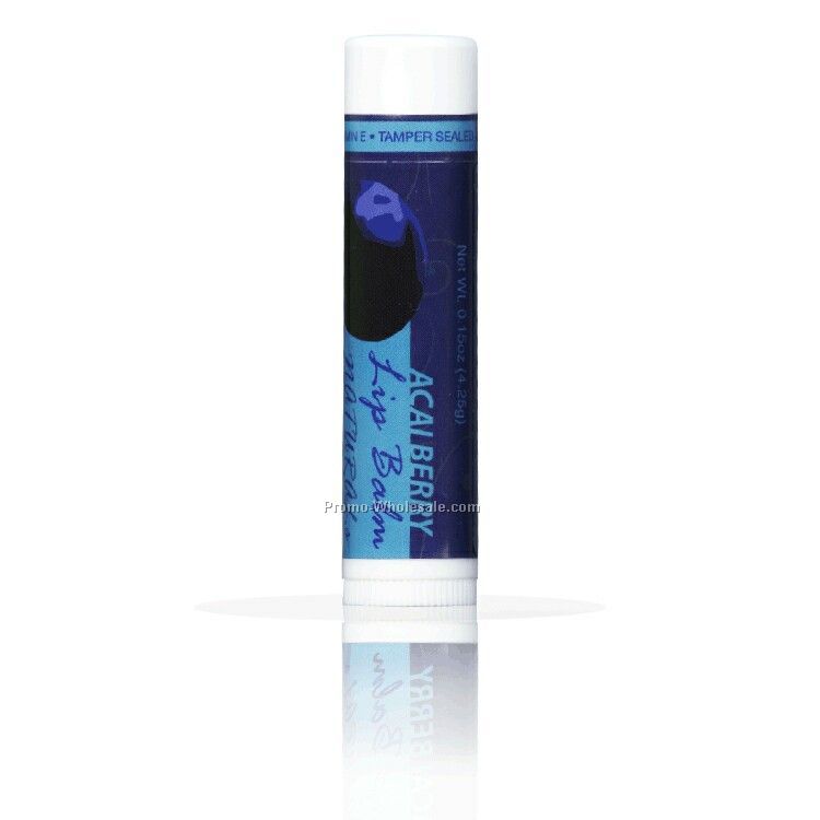 All Natural Acai Berry Lip Balm With Custom Leash And Label