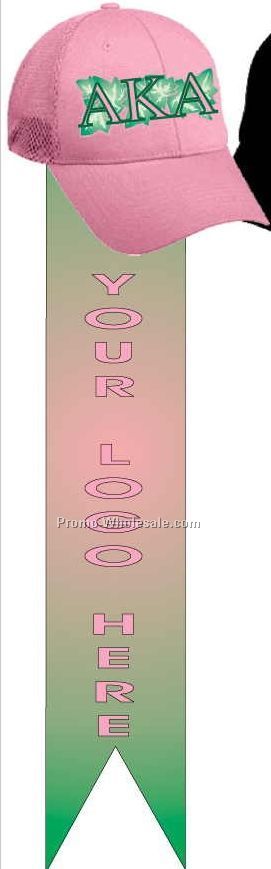 Alpha Kappa Alpha Sorority Hat Bookmark W/ Black Back