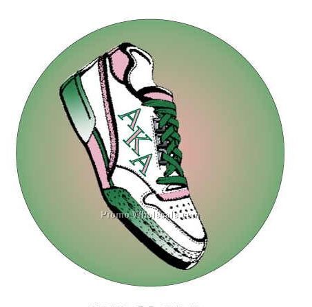 Alpha Kappa Alpha Sorority Shoe Badge W/ Metal Pin (2-1/2")