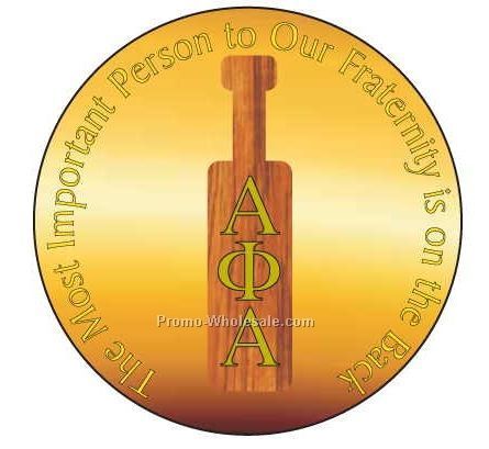 Alpha Phi Alpha Fraternity Paddle Round Mirror W/ Full Mirror Back (2-1/2")