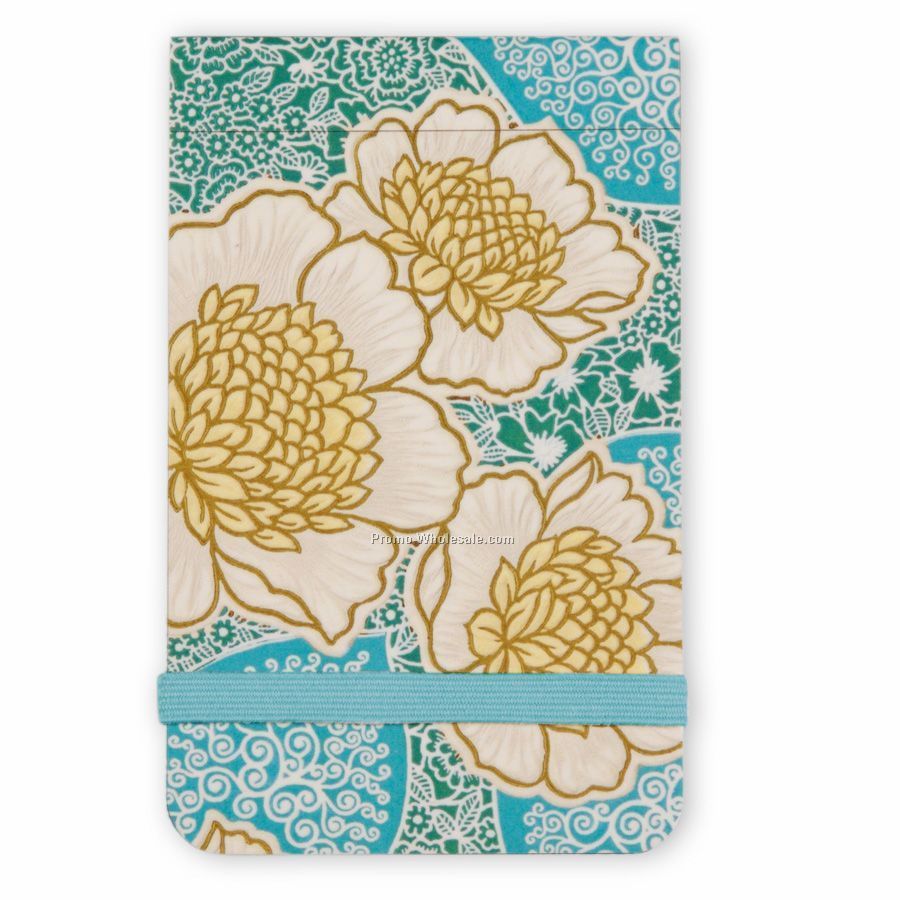 Aqua Wallflowers Mini Journal - 6-pack