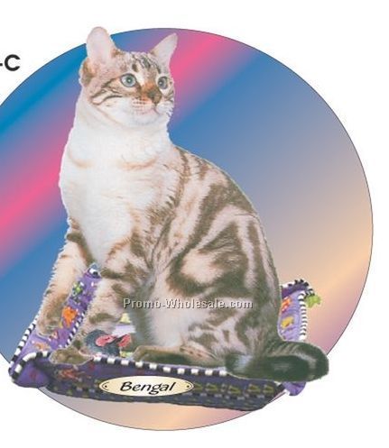 Bengal Cat Acrylic Coaster W/ Felt Back