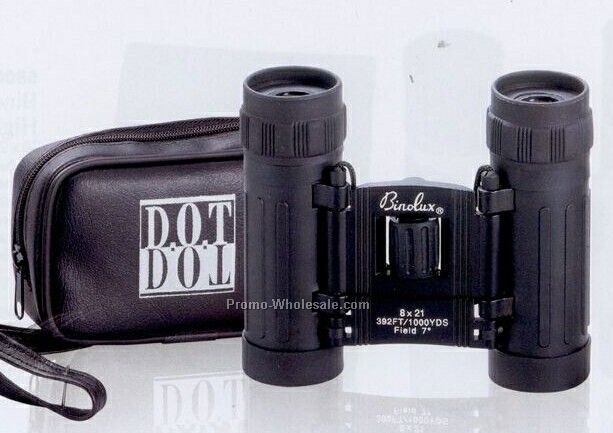 Black Binolux Roof Prism Binoculars (8x21)