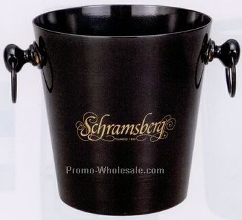Black Bouquet Wine Bucket W/ 2 Loop Handles