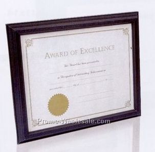 Black Hardwood Document Frame