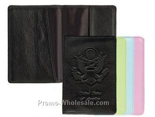 Black Plonge Leather Passport Cover