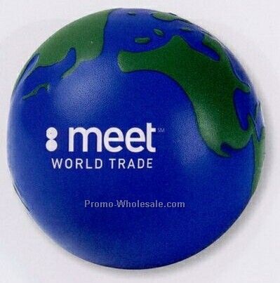 Blue/ Green Global Stress-ease Ball (3 Day Shipping)