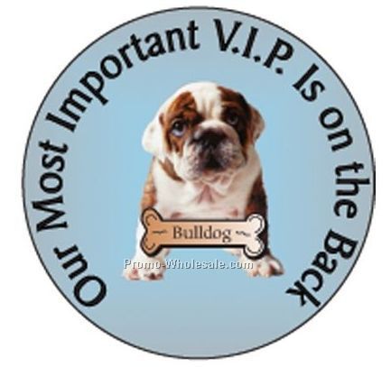 Bulldog Round Hand Mirror W/ Full Mirror Back (2-1/2")