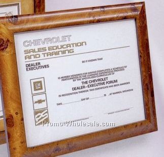 Burl Hardwood Executive Certificate Frame