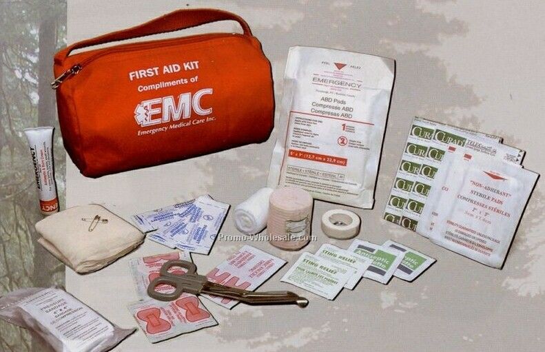 Camper's First Aid Kit In A Soft Pack Cylinder Bag