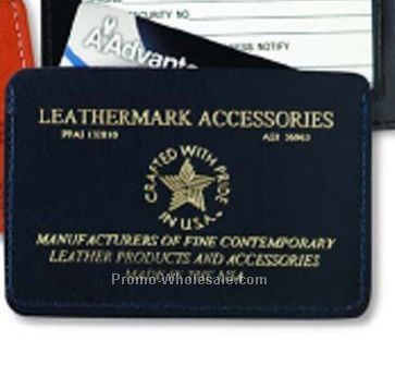 Card Case W/ Pocket Window - Oxford Bonded Leather