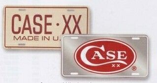 Case Red Oval License Plate