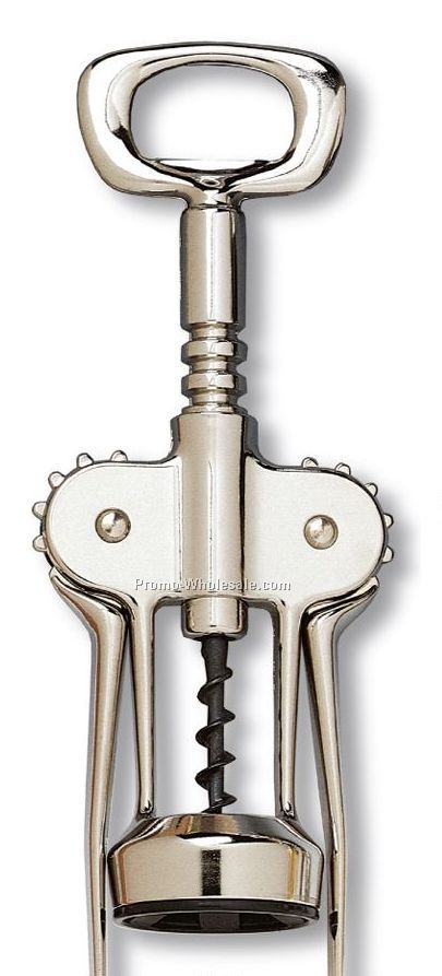 Chrome Plated Deluxe Wing Corkscrew With Auger Worm