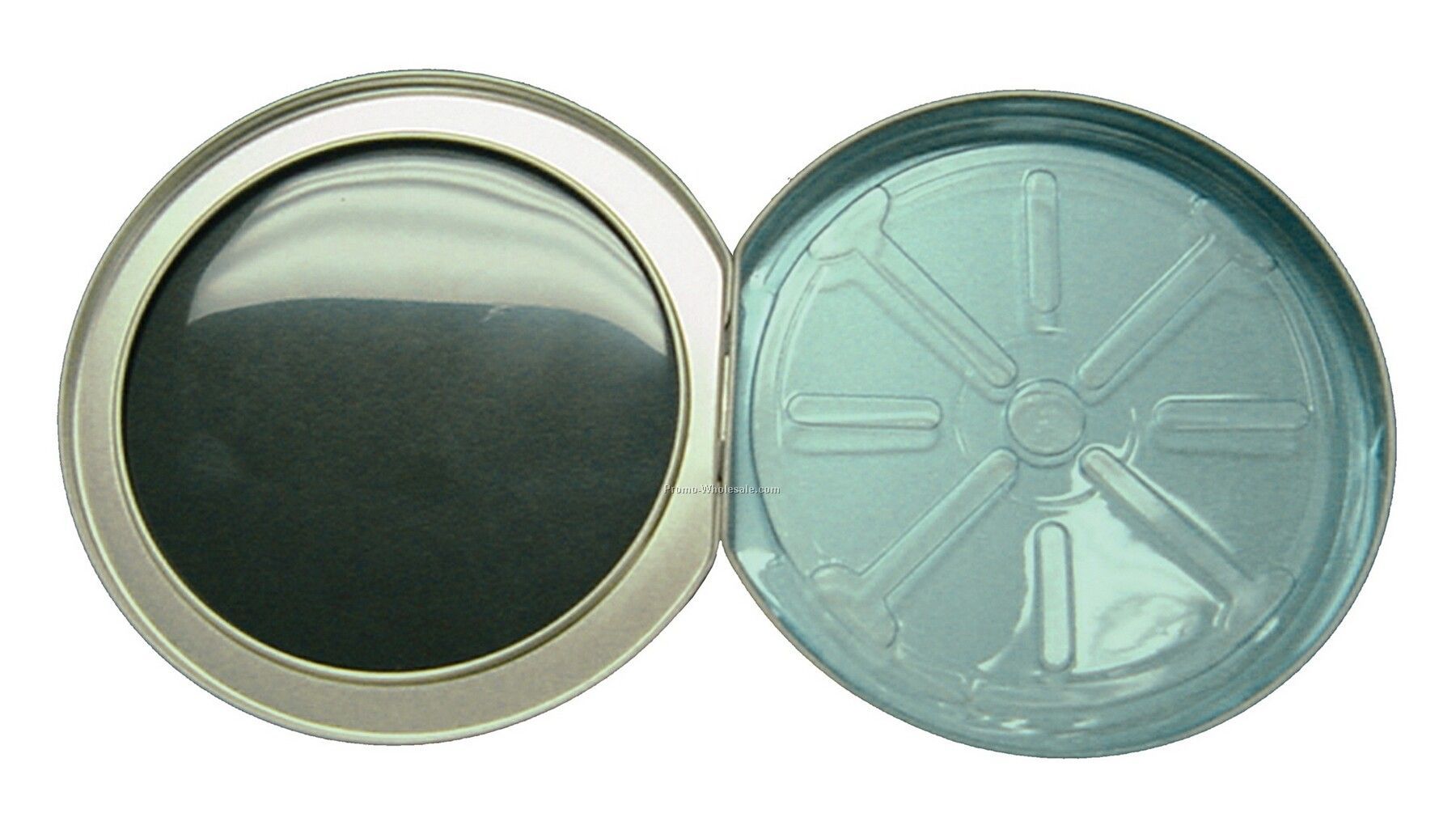 Circular Tin Disc Case W/ Window