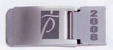 Clamping Money Clip- Two Tone Silver Finish