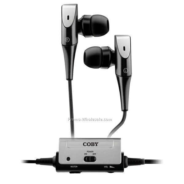 Coby Noise Cancellation Digital Stereo Earphone With Volume Control