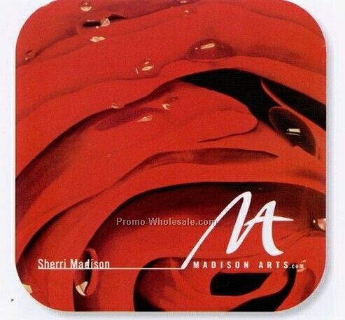 Colorsource Square Rubber Coaster (4-1/4"x4-1/4"x1/8")