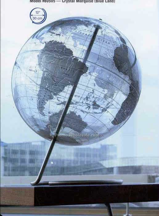 Crystal Marquise Silver Land Globe