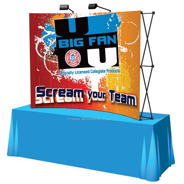Curve Tabletop Billboard Pop-up Display W/ Face Graphic 8'