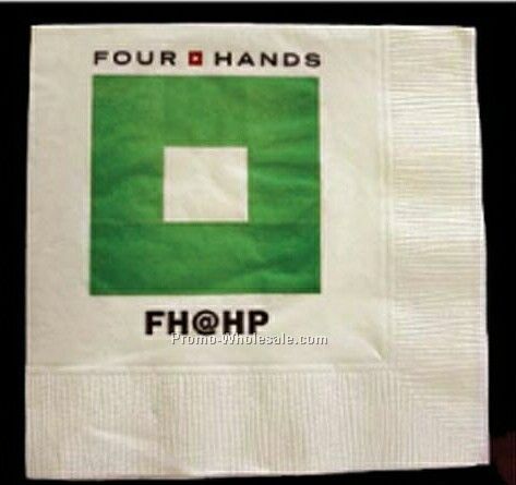 Custom Ecru Beverage 3-ply Napkin (1 Color)