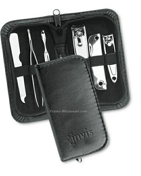 Dopp Small Chrome Manicure Set (Debossed)