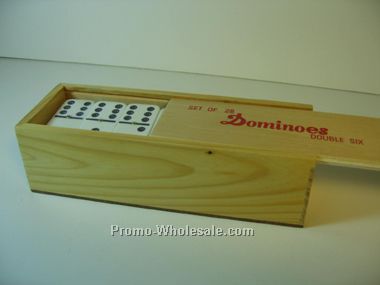 Double 6 Jumbo Domino In Wooden Case