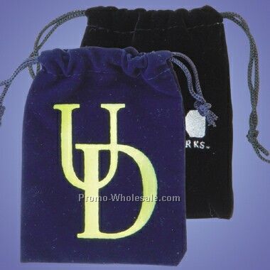 Drawstring Velveteen Pouch