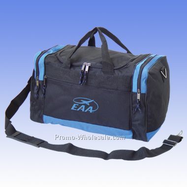 Duffel Bag (Black W/ Blue Trim)