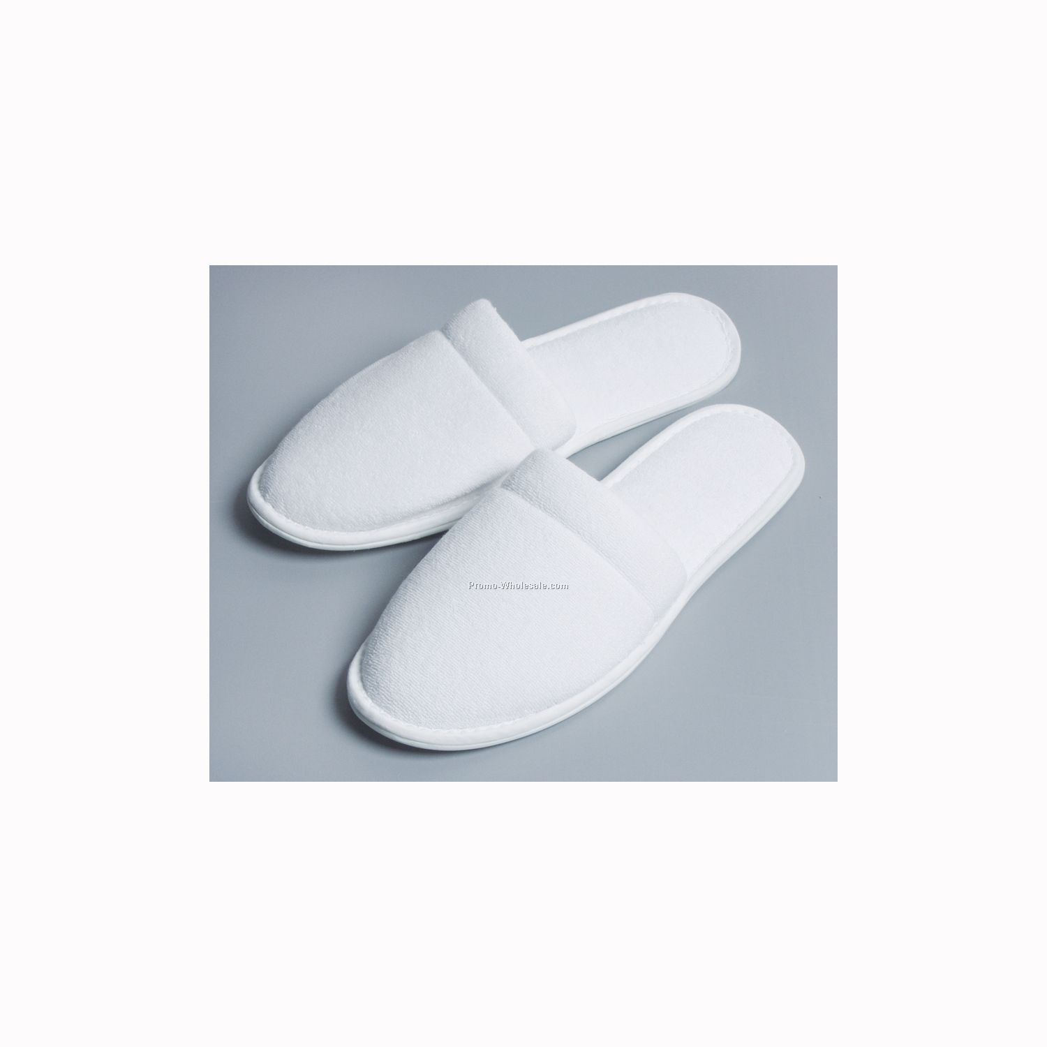 Embroidered Velour Terry Cloth Slipper Shoes