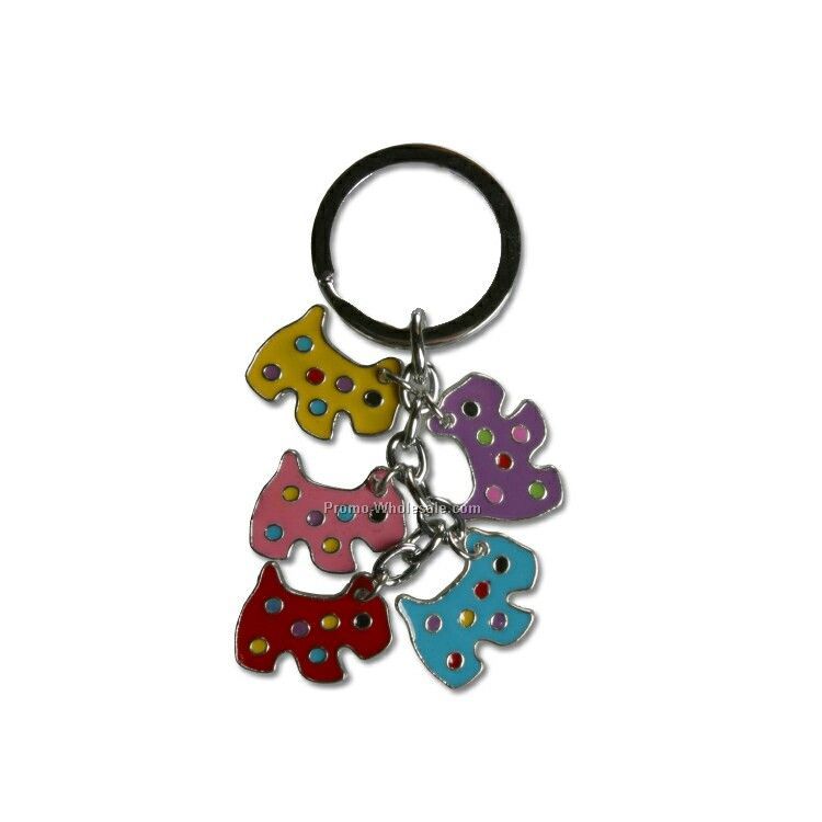 Enamel Filled Custom Keychain