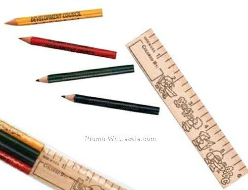 Falcon Color-pack Ruler With Crayons