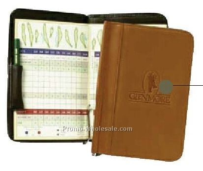 Full Grain Aniline Leather Vertical Scorecard Holder