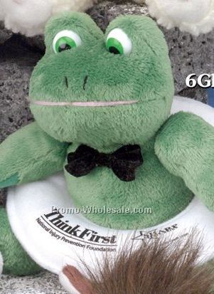 Gb Brite Plush Beanie Stuffed Green Frog (6")