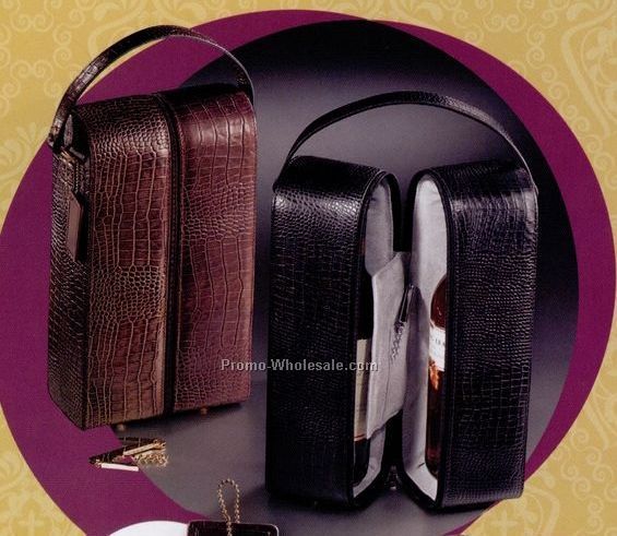 Genuine Leather Double Wine Holder