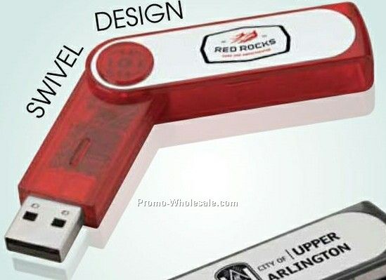 Giftcor Red Swivel USB Drive 1"x2-5/16"x1/2"
