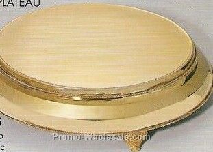 Gold Plated 18" Round Cake Plateau W/ 22" Base