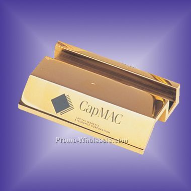 Gold Plated Name Card Holder - Laser Engraved