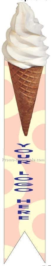 Ice Cream Cone Bookmark W/ Black Back