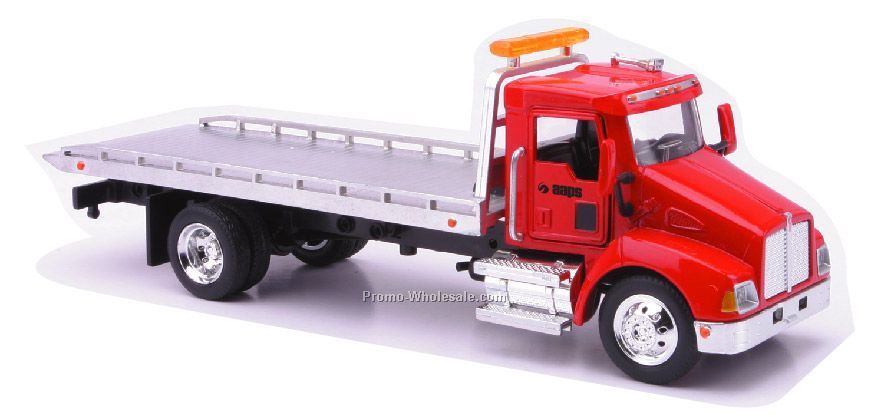 Kenworth Semi Utility 9" 1:43 Scale Roll Off Flatbed Tow Truck