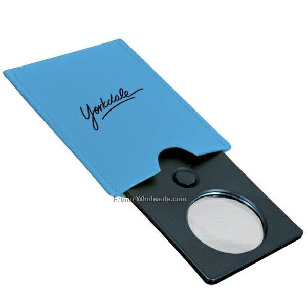 LED Handheld Magnifying Lens In A Pouch (Imprinted)