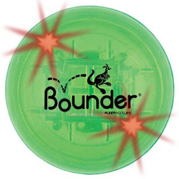 Light Up Bounce Ball (Sound & Red Led) - Green