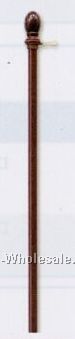 Mahogany Stained Wood 2 Piece Outdoor Flagpole (5'x1")