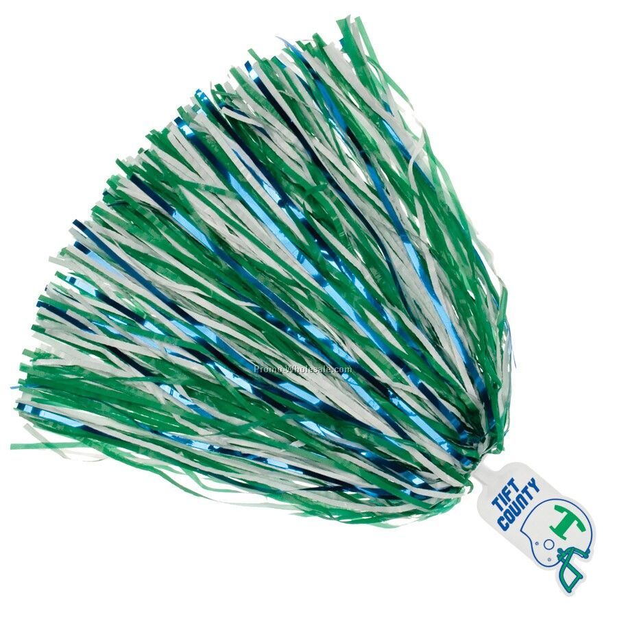 Mascot Glitter Pom Poms W/ 750 Streamers - Helmet End