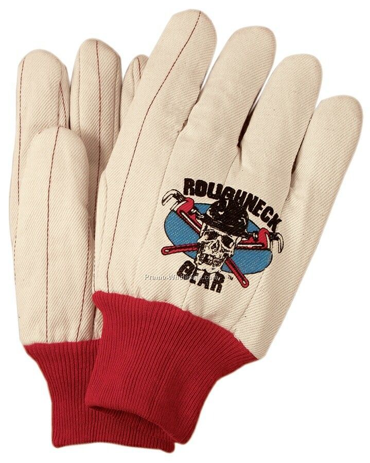 Men's 18 Oz. Cotton-poly Double Palm Oilfield Gloves (Large)