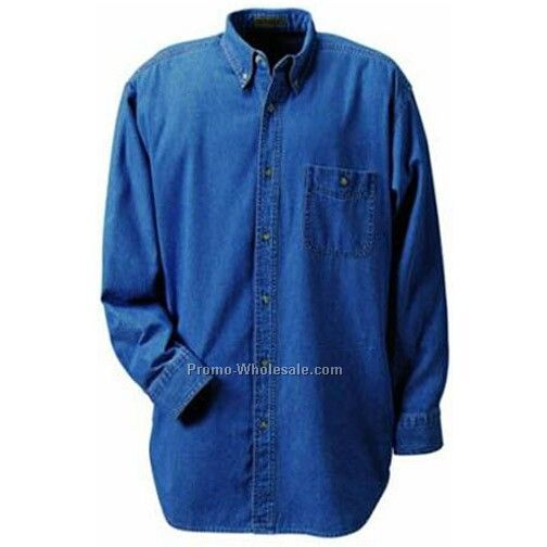 Men''s 6.5oz Denim Long Sleeve Shirt