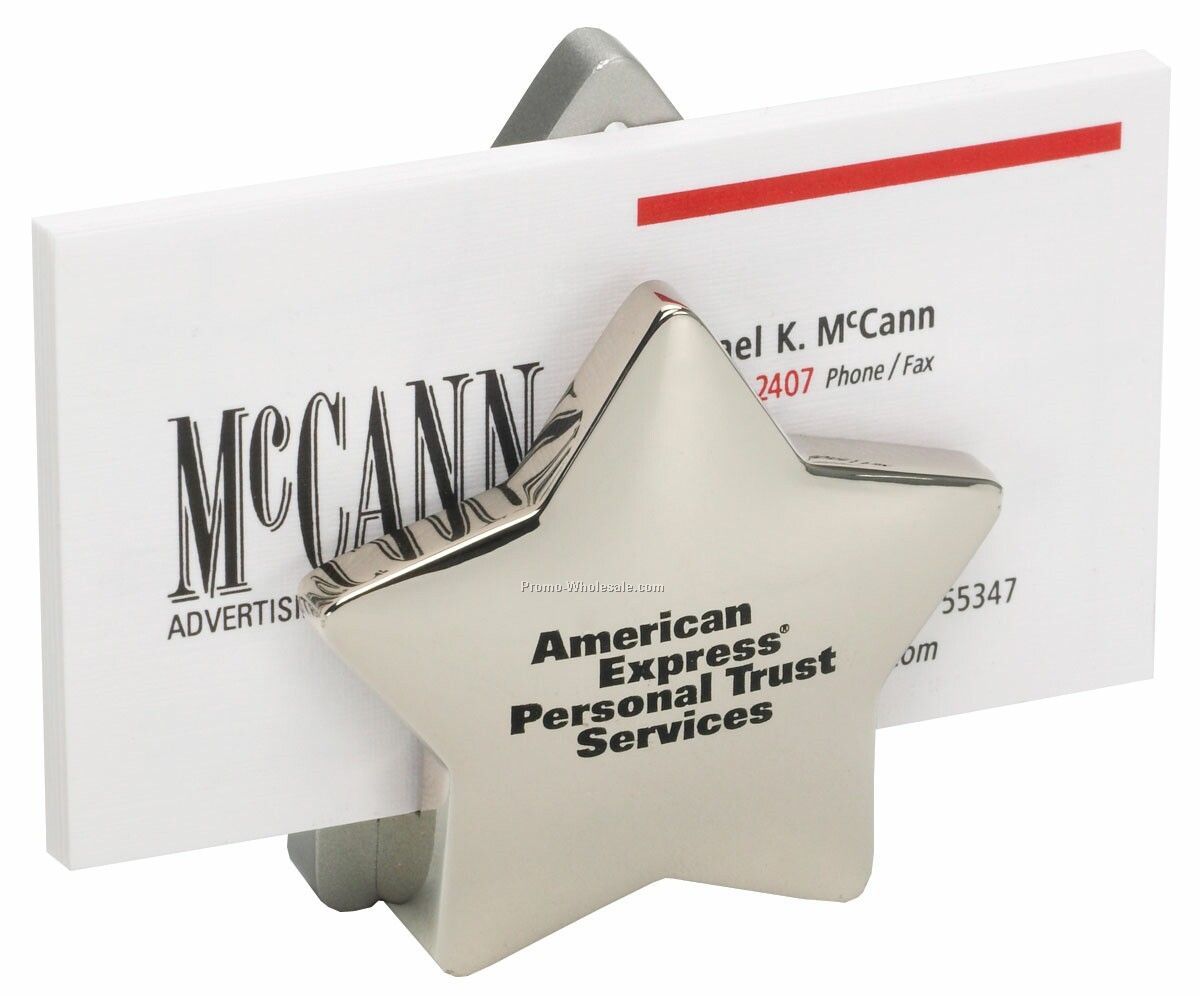 Metal Star Card Holder