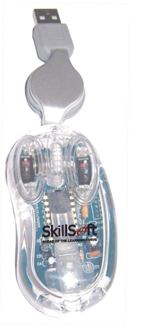 Mini Optical Mouse With Transparent Cable