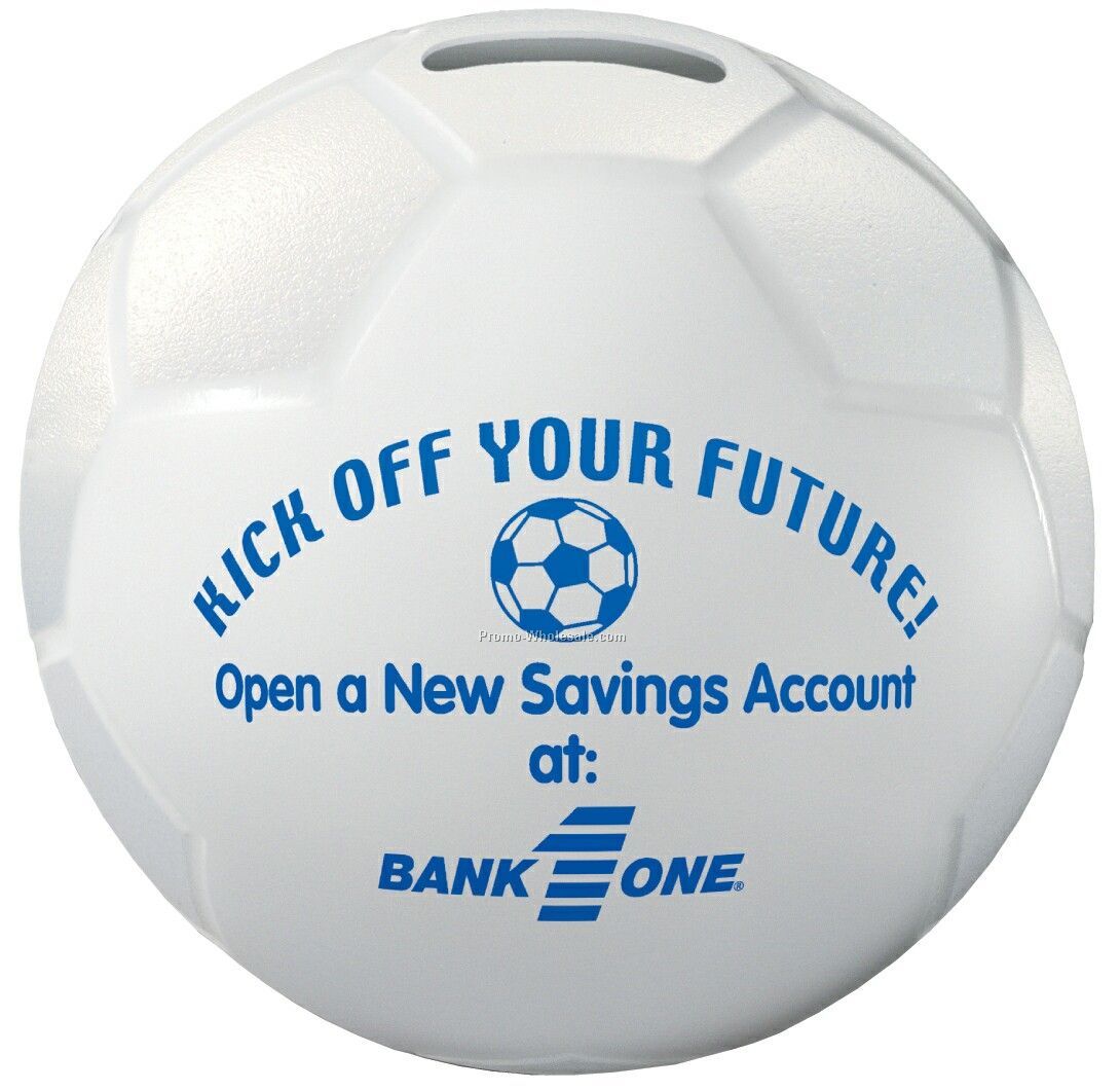 Mini Soccer Ball Bank (1 Color/1 Side)